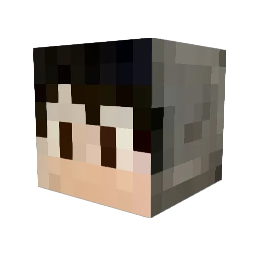 spaghetti100 Minecraft avatar head, 3D render