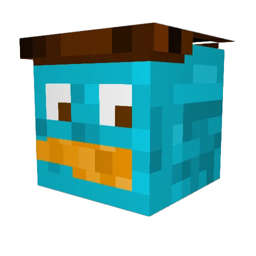 spaghetti18 Minecraft avatar head, 3D render