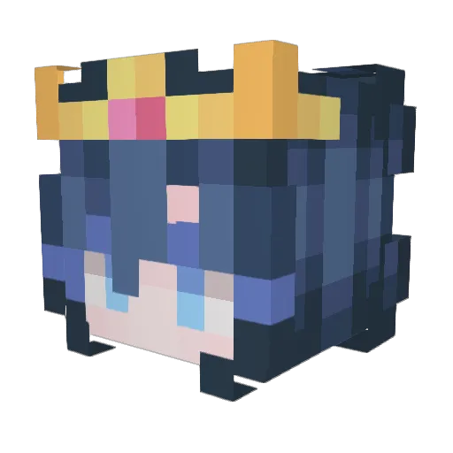 spaghetti297 Minecraft avatar head, 3D render