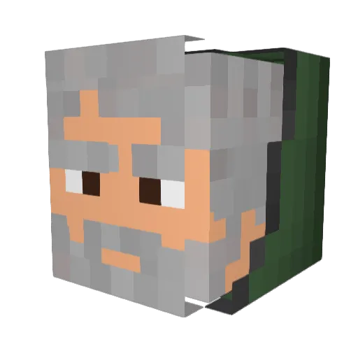 spaghetti_cougar Minecraft avatar head, 3D render
