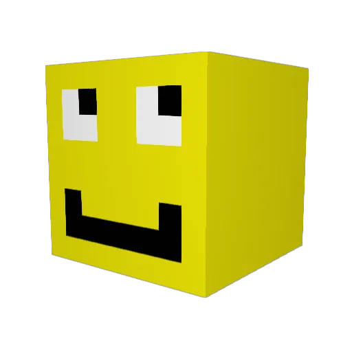 spaghettimilk Minecraft avatar head, 3D render