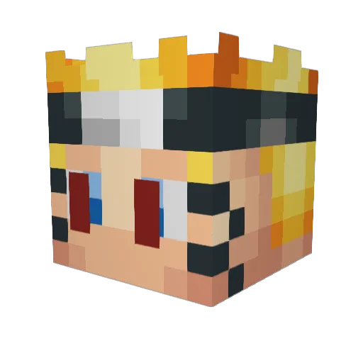 spairous Minecraft avatar head, 3D render