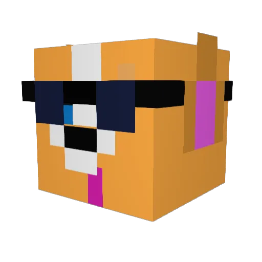 spalding_ Minecraft avatar head, 3D render