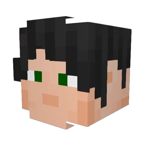 spampi_ Minecraft avatar head, 3D render