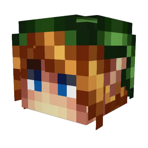 spangstream Minecraft avatar head, 3D render