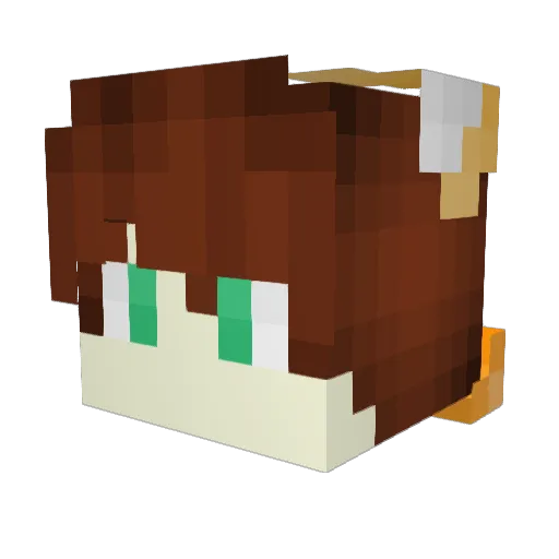spaniard Minecraft avatar head, 3D render