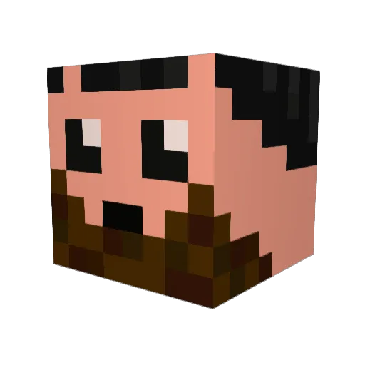 spantam77820 Minecraft avatar head, 3D render