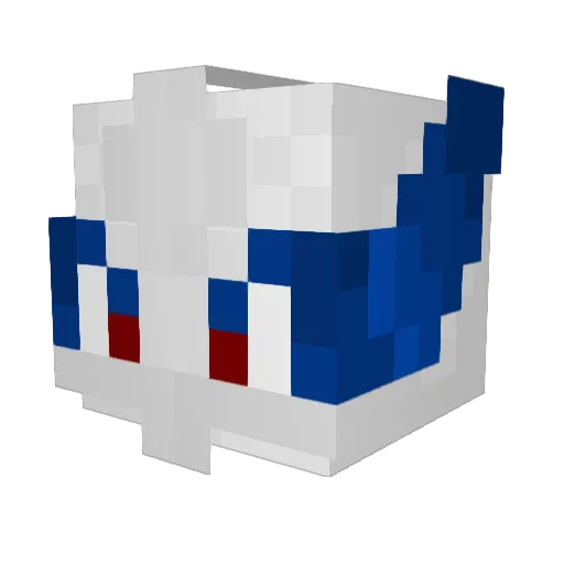 sparcia Minecraft avatar head, 3D render
