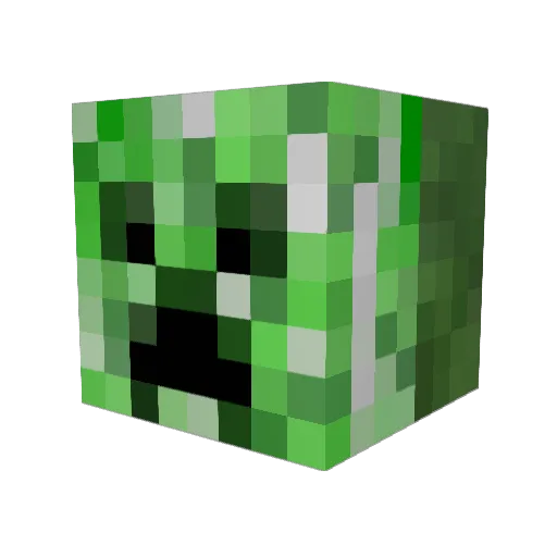 sparclex Minecraft avatar head, 3D render