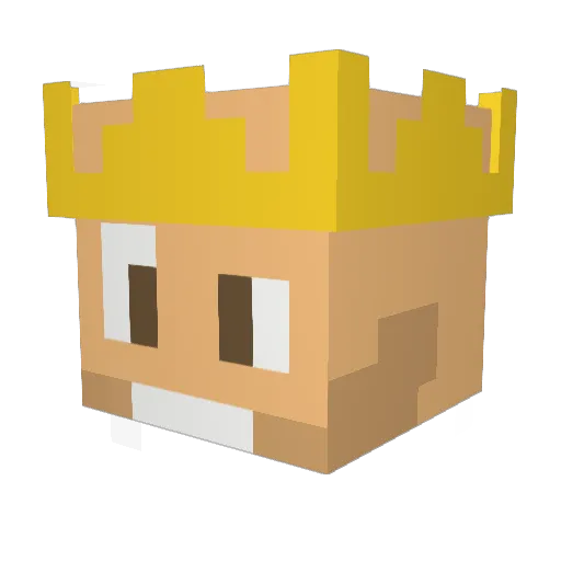 sparco88 Minecraft avatar head, 3D render