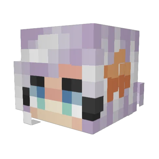 sparkadelliot Minecraft avatar head, 3D render