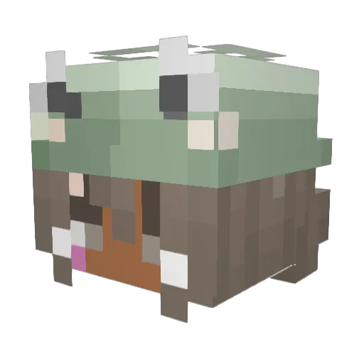 sparkandsparkle Minecraft avatar head, 3D render