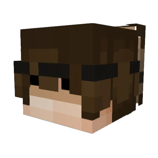 sparkeo Minecraft avatar head, 3D render