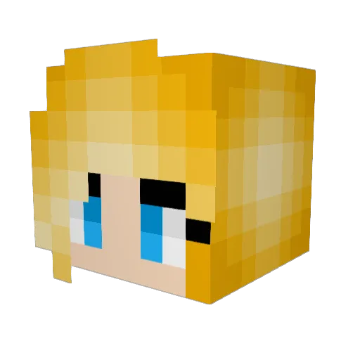 sparkeycreeper Minecraft avatar head, 3D render
