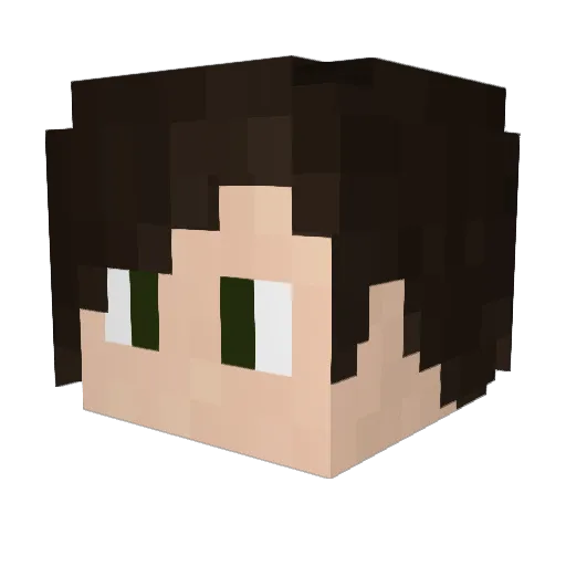 sparkiec Minecraft avatar head, 3D render