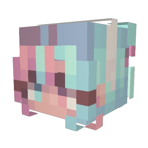 sparkkix Minecraft avatar head, 3D render