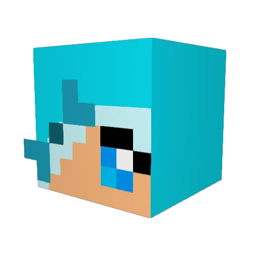 sparkle_master Minecraft avatar head, 3D render