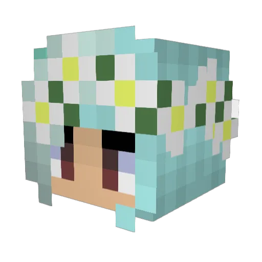 sparkle_muffinZ Minecraft avatar head, 3D render