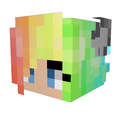 sparkledog1 Minecraft avatar head, 3D render