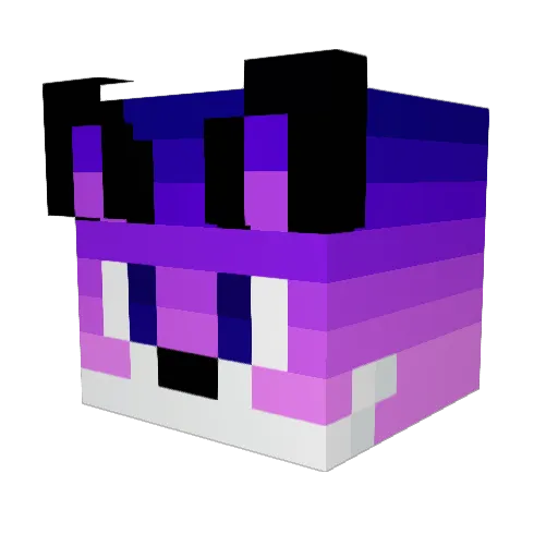 sparklez10 Minecraft avatar head, 3D render