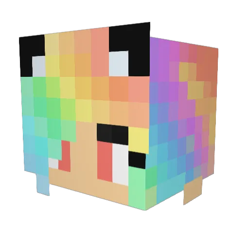 sparklez47 Minecraft avatar head, 3D render