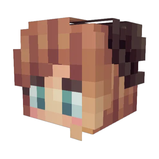 sparklher Minecraft avatar head, 3D render