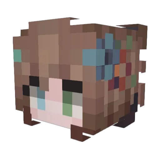 sparksmars Minecraft avatar head, 3D render