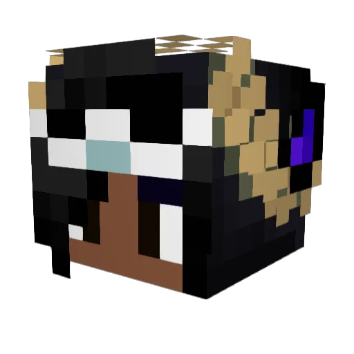 sparksxx_ Minecraft avatar head, 3D render