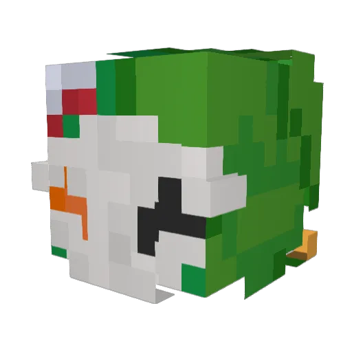 sparkybruh Minecraft avatar head, 3D render