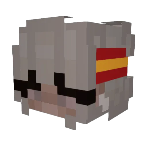 sparkyowouwu Minecraft avatar head, 3D render