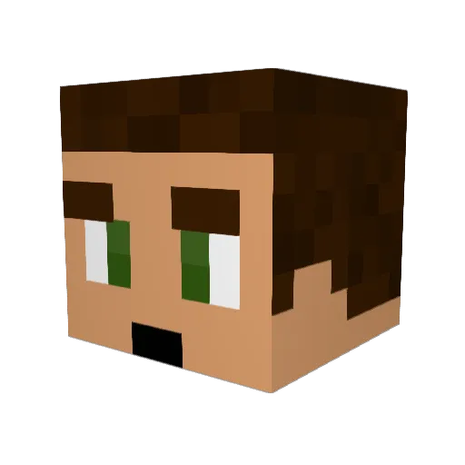 spartan12122 Minecraft avatar head, 3D render