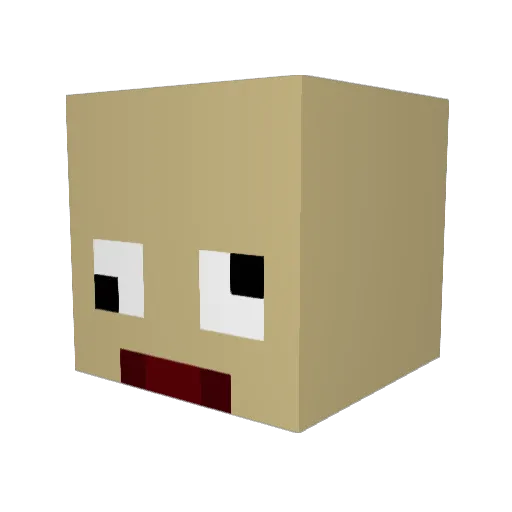 spaspants Minecraft avatar head, 3D render