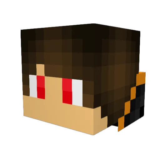 spastic_monkey Minecraft avatar head, 3D render