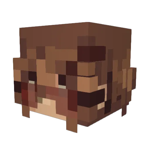 spatzol Minecraft avatar head, 3D render
