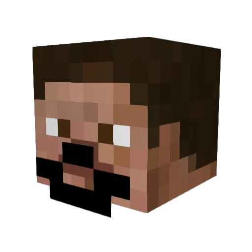 spaven_ Minecraft avatar head, 3D render
