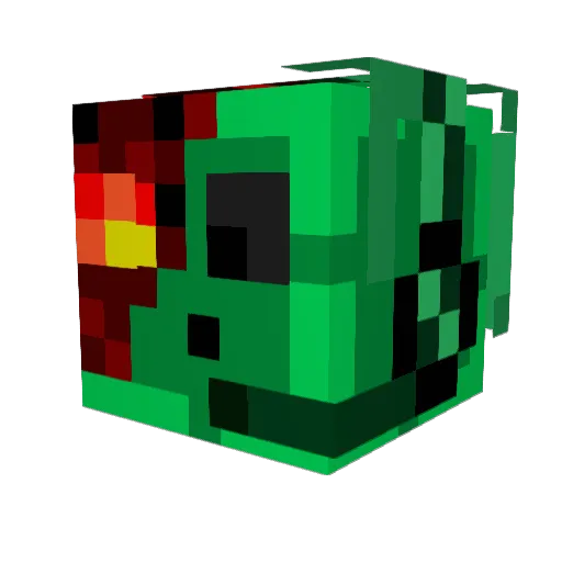 spawn9859 Minecraft avatar head, 3D render