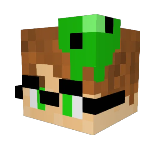 spawncholy Minecraft avatar head, 3D render