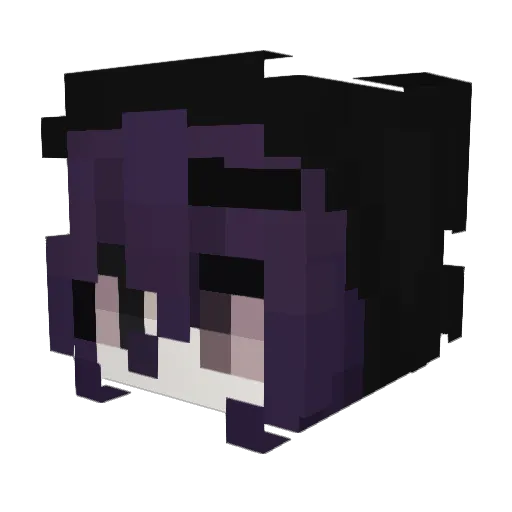 spawnned Minecraft avatar head, 3D render
