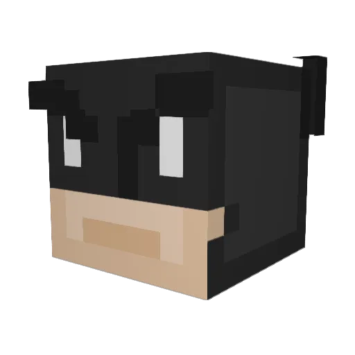 spcbatman Minecraft avatar head, 3D render