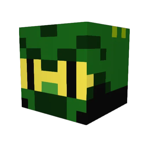 spcloud Minecraft avatar head, 3D render