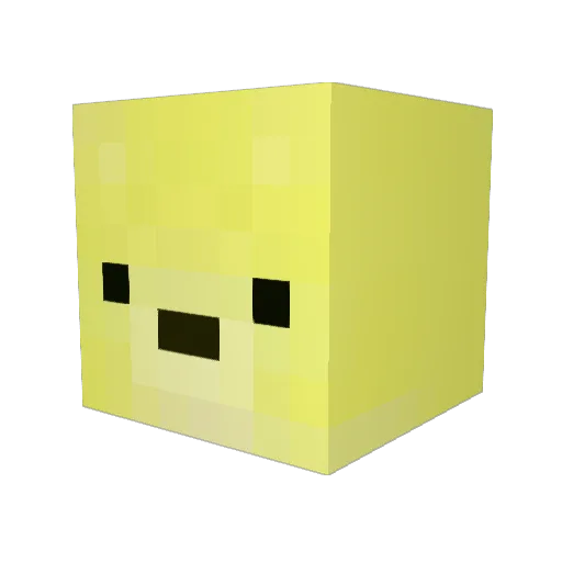 speaker_K Minecraft avatar head, 3D render
