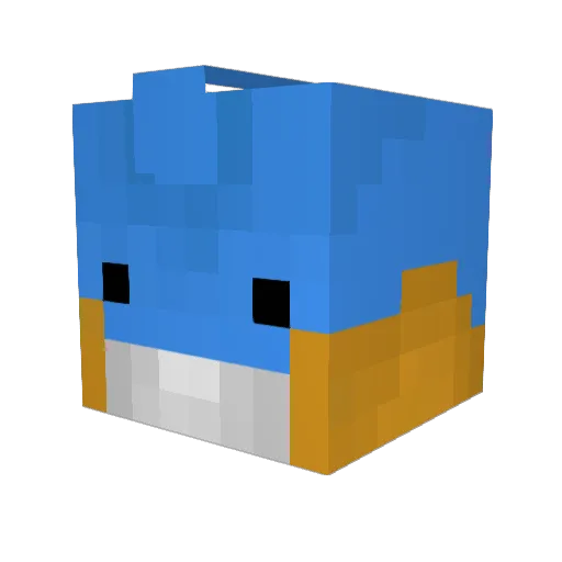 speakerskat Minecraft avatar head, 3D render