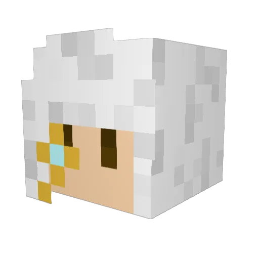 specki_ Minecraft avatar head, 3D render