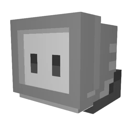 specl Minecraft avatar head, 3D render
