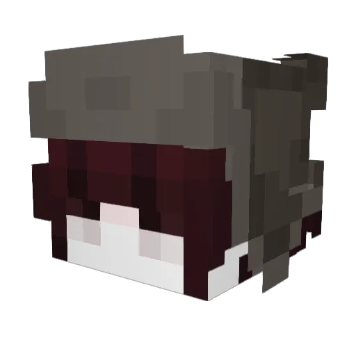 spectetrum Minecraft avatar head, 3D render