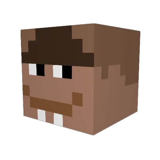 spedkev Minecraft avatar head, 3D render