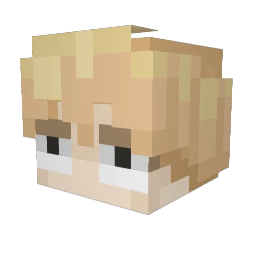 speducci Minecraft avatar head, 3D render