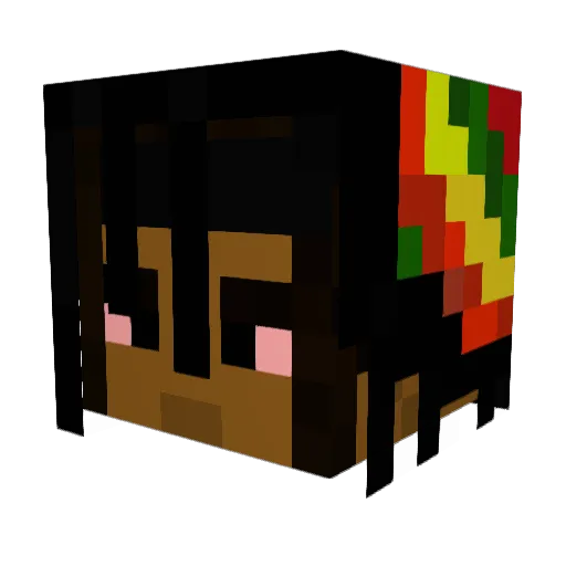speech_ Minecraft avatar head, 3D render