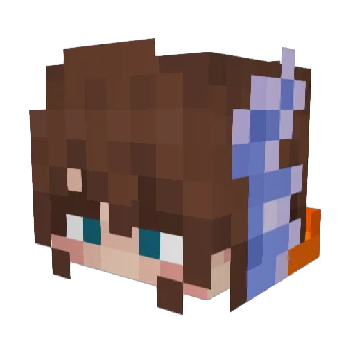 speedalotl Minecraft avatar head, 3D render