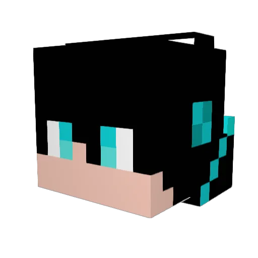 speedboy Minecraft avatar head, 3D render